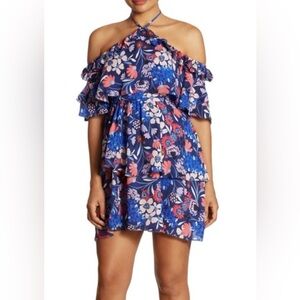 Parker Lorenzo Silk Off-the-Shoulder Dress – Size 2 – Floral – MSRP $378